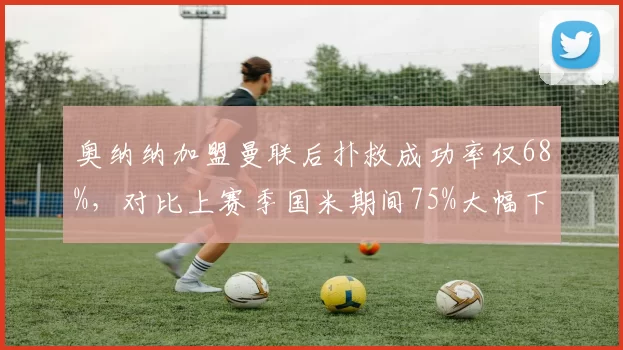 奥纳纳加盟曼联后扑救成功率仅68%，对比上赛季国米期间75%大幅下滑